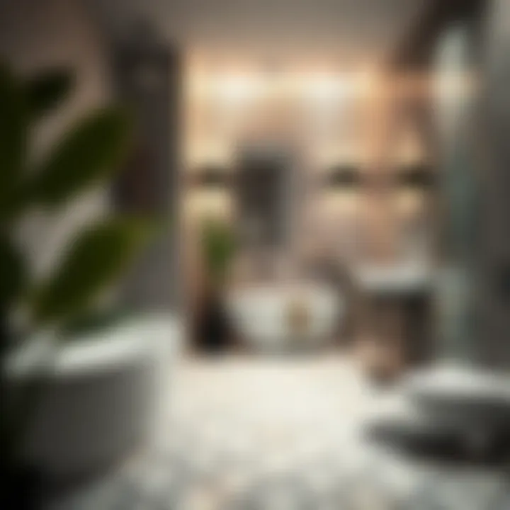 Bright lighting enhancing the beauty of bathroom tiles