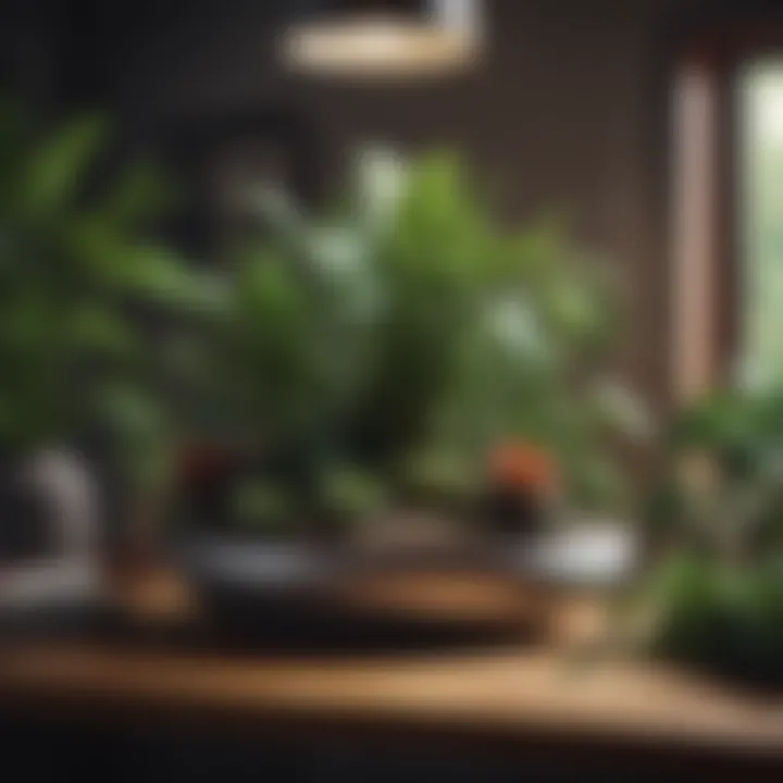 A creative arrangement of natural materials and plants for lifestyle enhancement