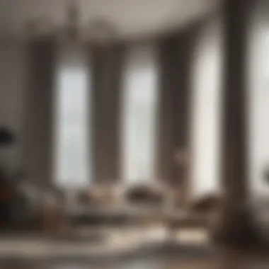 Stylish Curtains in Living Room Elegant living room adorned with stylish curtains
