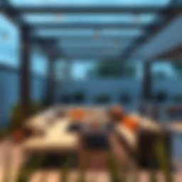 Elegant outdoor seating arrangement showcasing modern design