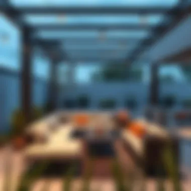 Modern Outdoor Seating Design Elegant outdoor seating arrangement showcasing modern design