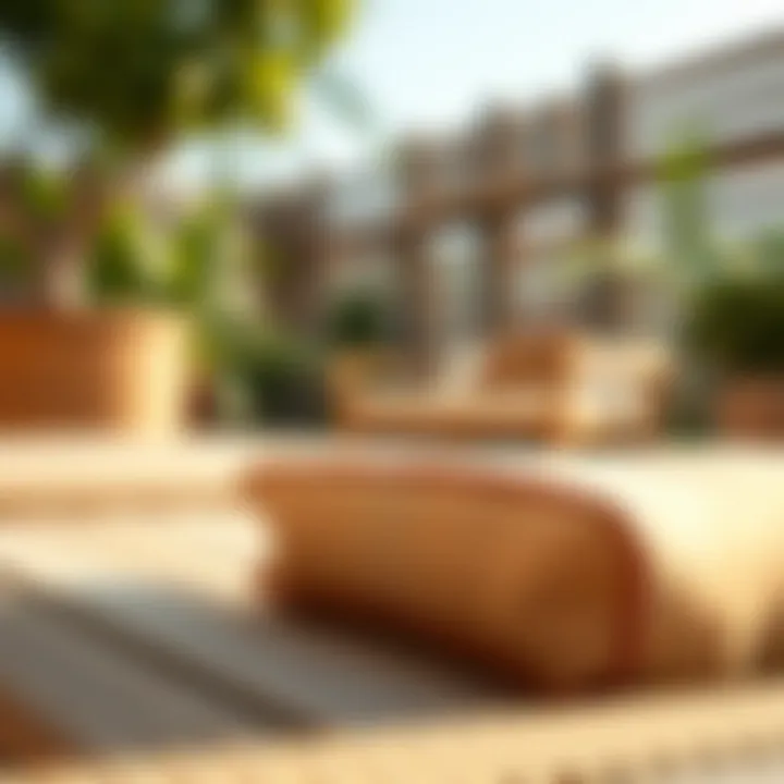 Sustainable Outdoor Furniture Materials Close-up of sustainable materials used in outdoor furniture