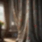 Elegant drapery showcasing intricate floral patterns