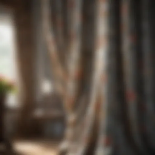 Elegant drapery showcasing intricate floral patterns