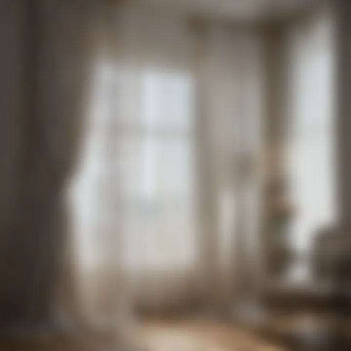 Luxurious sheer curtains with delicate lace detailing