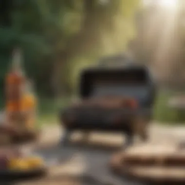 Versatile Portable Grill Portable grill set up for a picnic