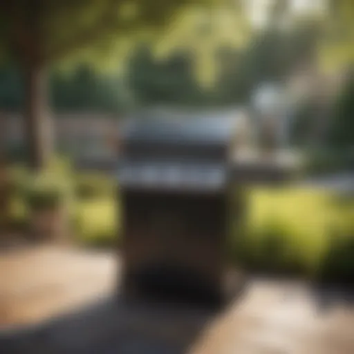 A sleek propane grill showcasing modern design
