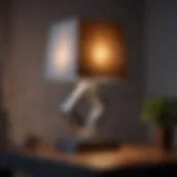 Sleek modern table lamp with geometric design