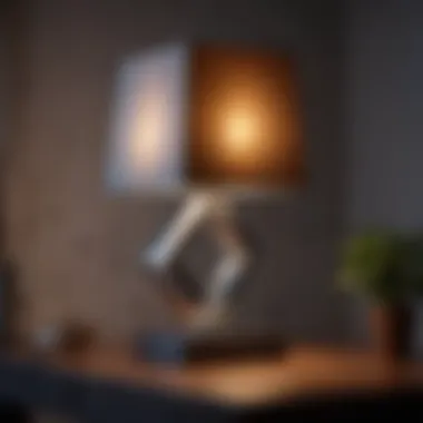 Modern Geometric Table Lamp Sleek modern table lamp with geometric design