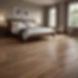 Elegant hardwood flooring in a serene bedroom setting