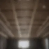Innovative ceiling texture design showcasing a unique pattern.