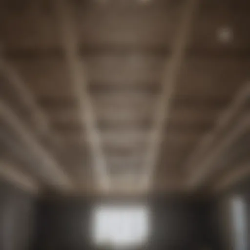 Innovative ceiling texture design showcasing a unique pattern.