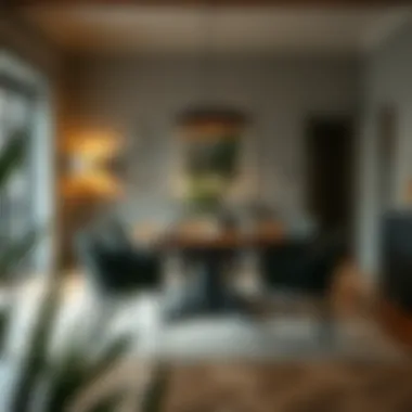 Home interior featuring the Downing oval dining table in a stylish setting