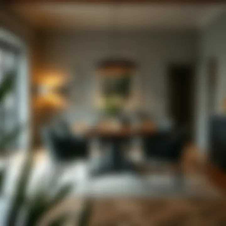 Home interior featuring the Downing oval dining table in a stylish setting
