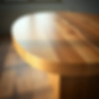 Close-up of the materials used in the Downing oval dining table