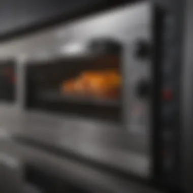 Control Panel Features of Dual Shelf Toaster Oven Close-up of the control panel of a dual shelf toaster oven highlighting its features.