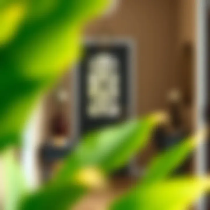 Artistic decorative elements adding personality to the hallway