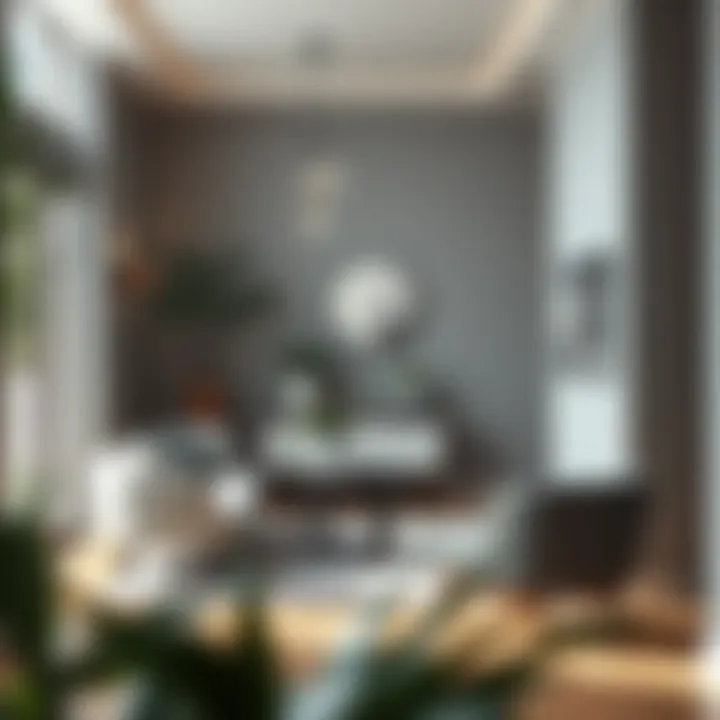 Sophisticated furniture arrangement in a modern entry hallway