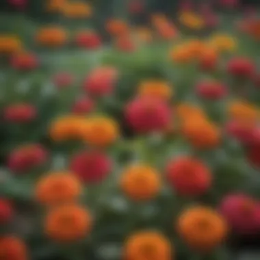 A Display of Vibrant Zinnia Species Vibrant zinnia garden in full bloom illustrating various species