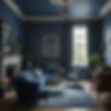 Interior design showcasing Drawing Room Blue in a cozy setting
