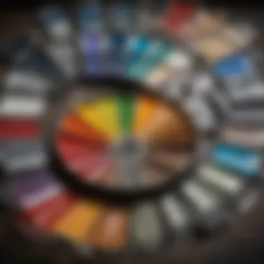 Understanding Color Theory in Paint Palettes An artistic arrangement of paint samples showcasing color theory