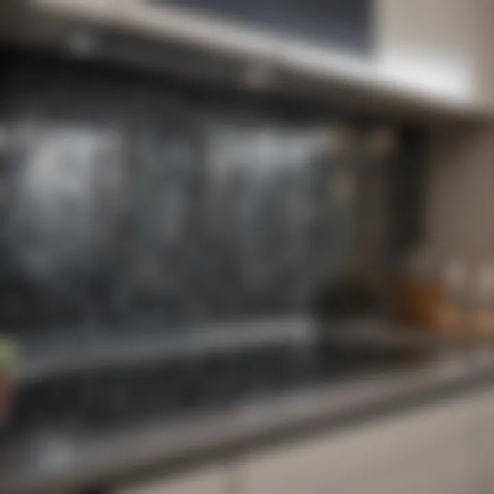 Sleek glass backsplash creating a spacious feel