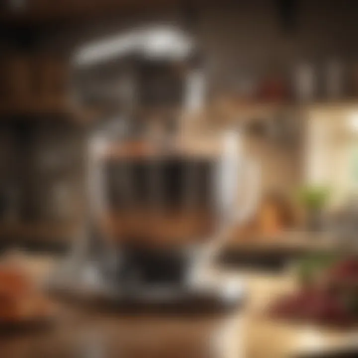 Close-up of KitchenAid food processor in action with vibrant food