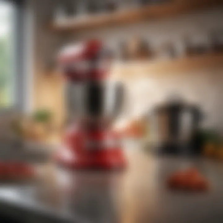 Stylish kitchen setup featuring KitchenAid food processor