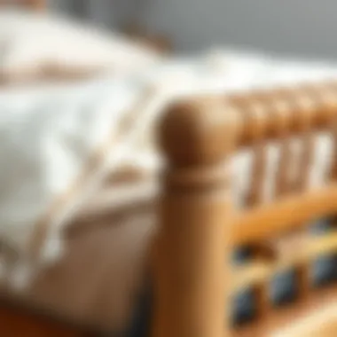 Materials Behind the Lombok Bed Frame Close-up of Lombok bed frame materials