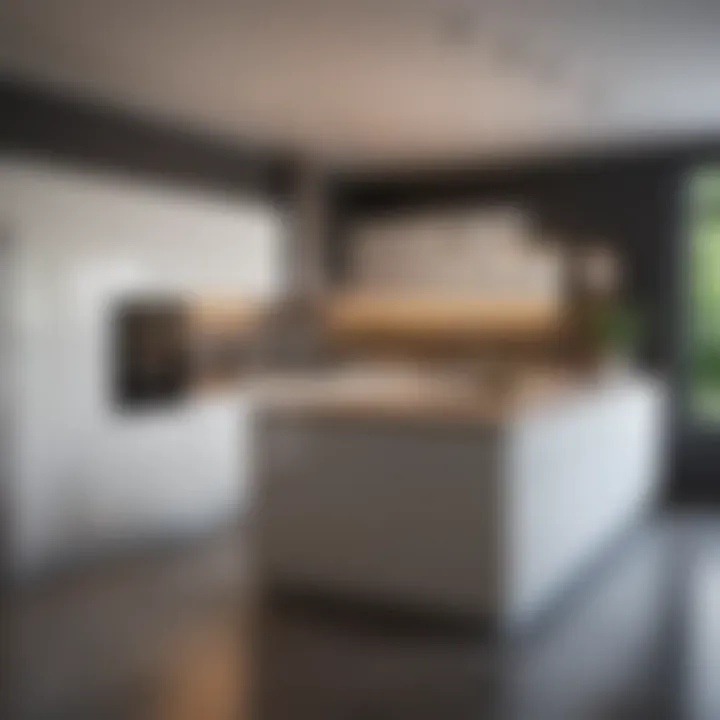 Sleek modern kitchen equipped with high-end appliances