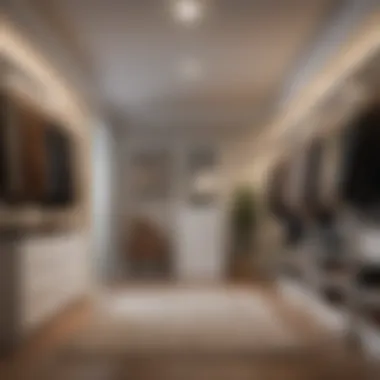Accessibility Enhanced by Motion-Sensor Lighting Elegant closet featuring motion-sensor lighting enhancing accessibility