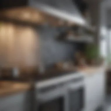 Different gas range models displayed side by side