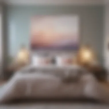 Serenity Through Ombre Technique Soft ombre effect created for a serene bedroom ambiance