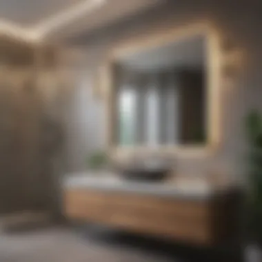 Versatile Design in a Stylish Setting Contemporary bath vanity in a stylish setting, highlighting versatility in design