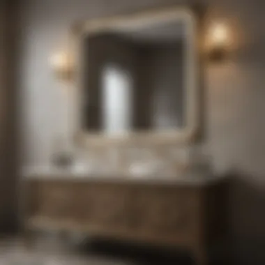 Luxurious sink vanity unit with intricate detailing