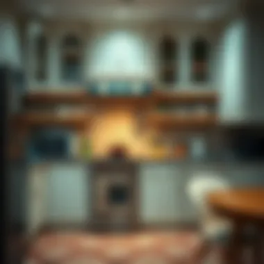 Customized Kitchen Featuring Vintage Cabinets Customized kitchen area with vintage cabinets