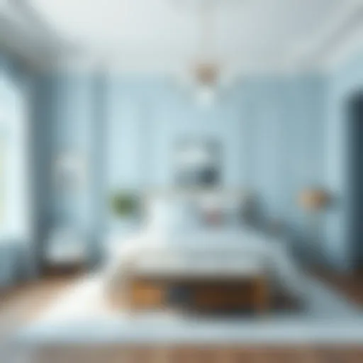 Serene Light Blue Bedroom Decor Serene light blue bedroom with elegant decor