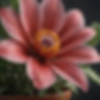 Close-up of a healthy potted flower showcasing its intricate petals