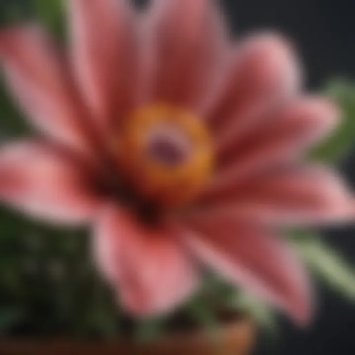 Close-up of a healthy potted flower showcasing its intricate petals