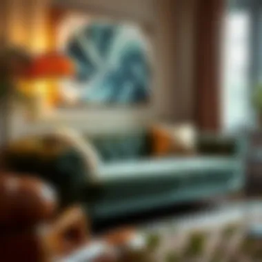 Stylish maintenance tips displayed with a velvet couch