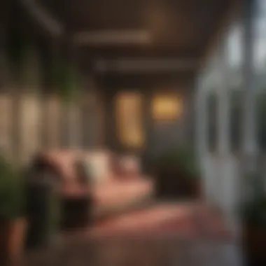 Charming Fabric Porch Cover for a Welcoming Atmosphere Cozy porch with decorative fabric cover