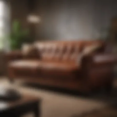 Luxurious Leather Sofa Luxurious leather sofa showcasing its texture
