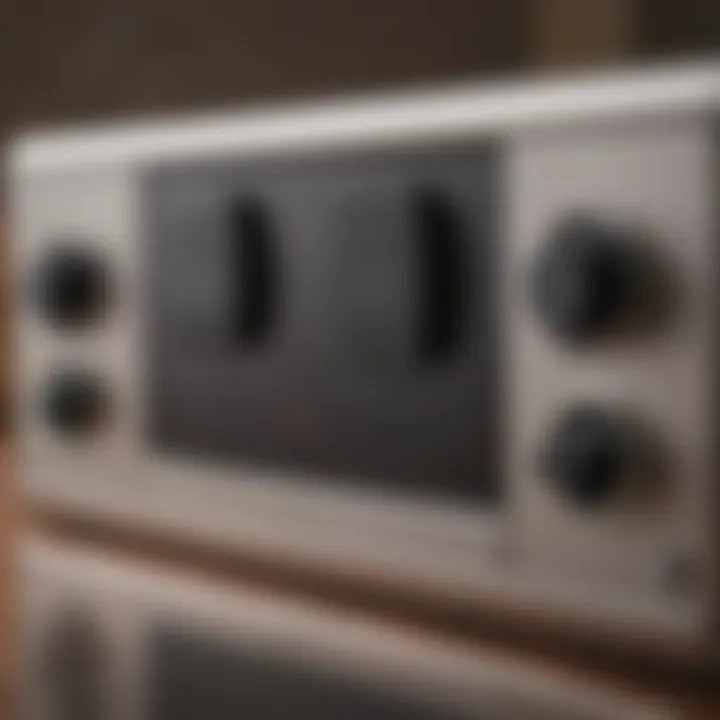 A close-up of a toaster’s control panel with user-friendly features.