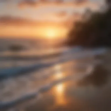 Sunset over the tranquil waters of North Carolina's coastline