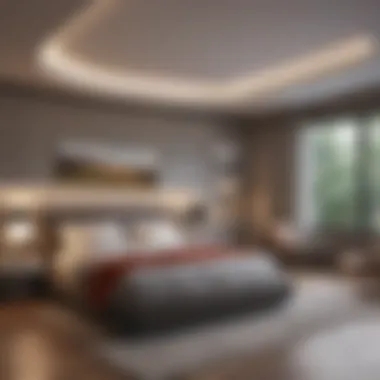 Maximized Space in Modern Bedroom Maximized space in a modern bedroom with rotating bed