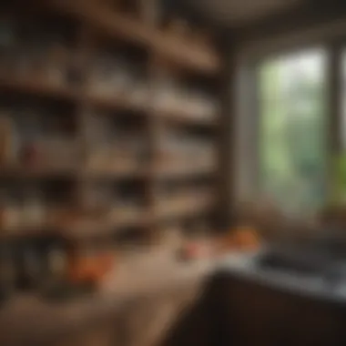 Materials in Country Pantry Cabinets Variety of materials used in country pantry cabinets for aesthetic appeal