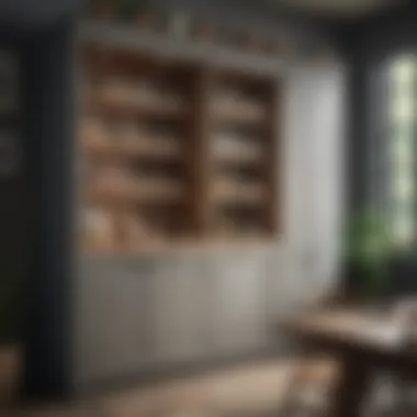 Modern Integration of Country Pantry Cabinet Stylish country pantry cabinet integrated into modern kitchen decor