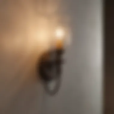 Artistic wall sconces enhancing the ambiance of a cozy space