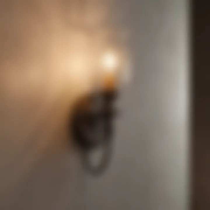 Artistic wall sconces enhancing the ambiance of a cozy space