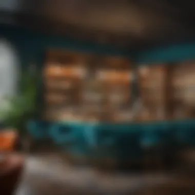 Mid-Century Modern Bar Elegance Elegant bar design showcasing mid-century modern furniture